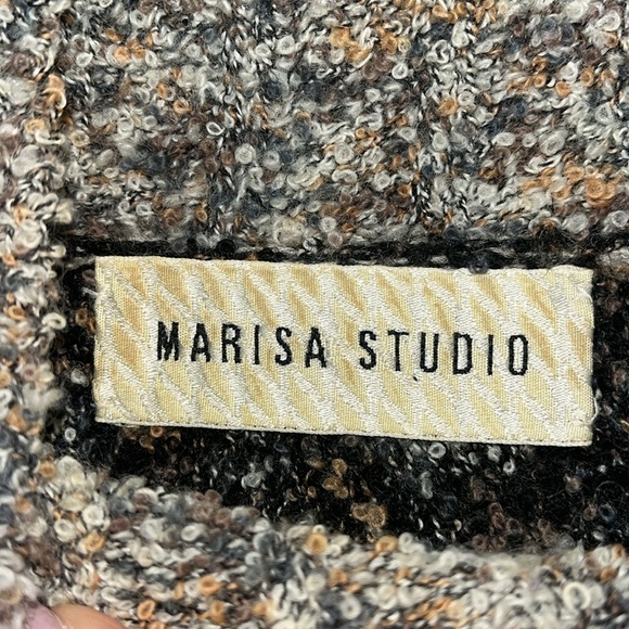 Marisa Studio popover multi color sweater Sz L textured Autumn colors - Picture 5 of 7